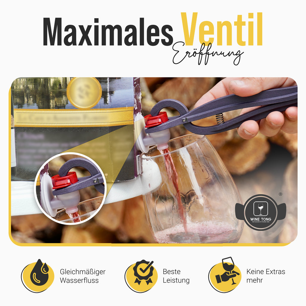 Wine Tong® ECO Weiß | Zange zum Ausschenken von Wein aus Bag-in-Box-Behältern