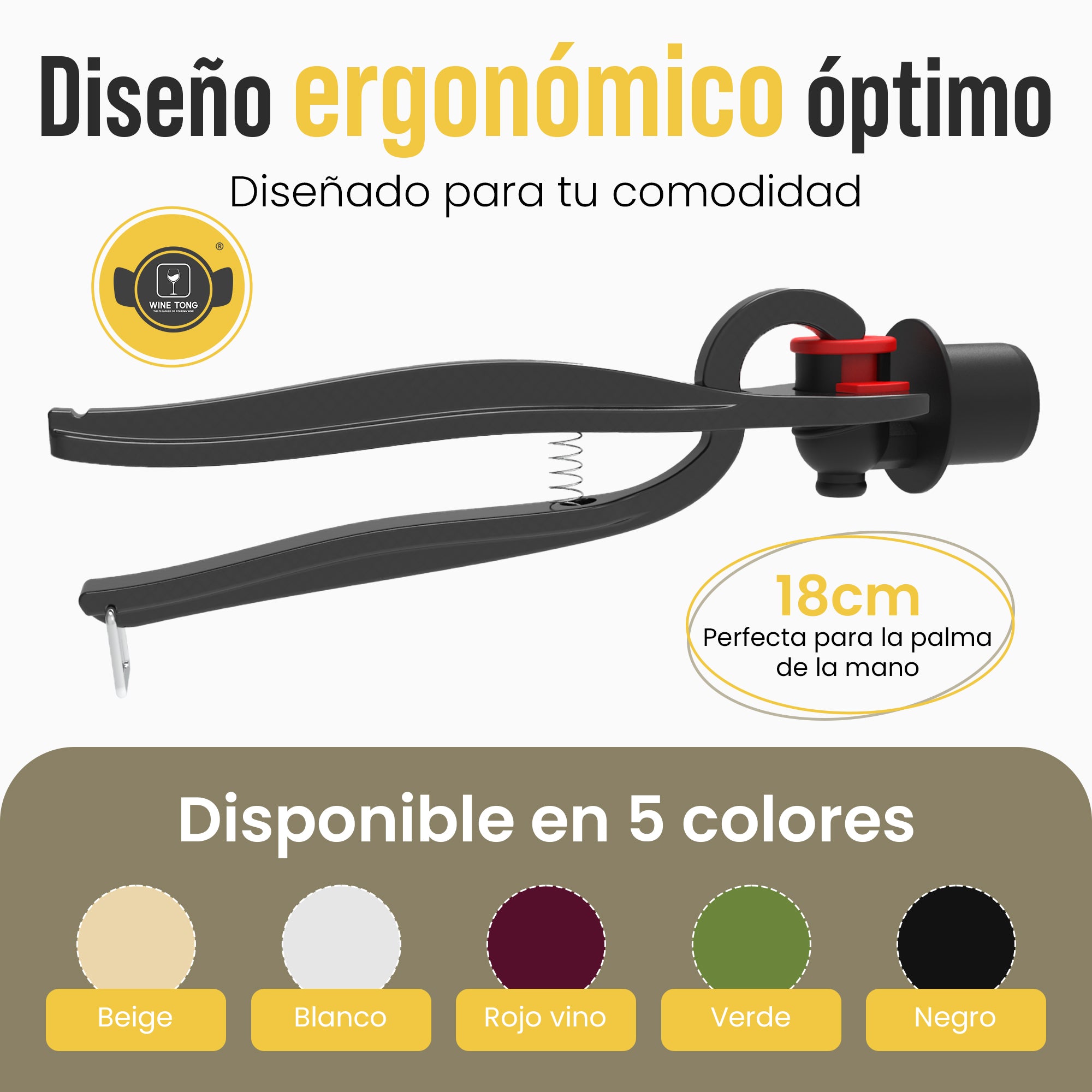 Wine Tong® ECO Burdeos | Pinza para servir vino desde un envase Bag in Box