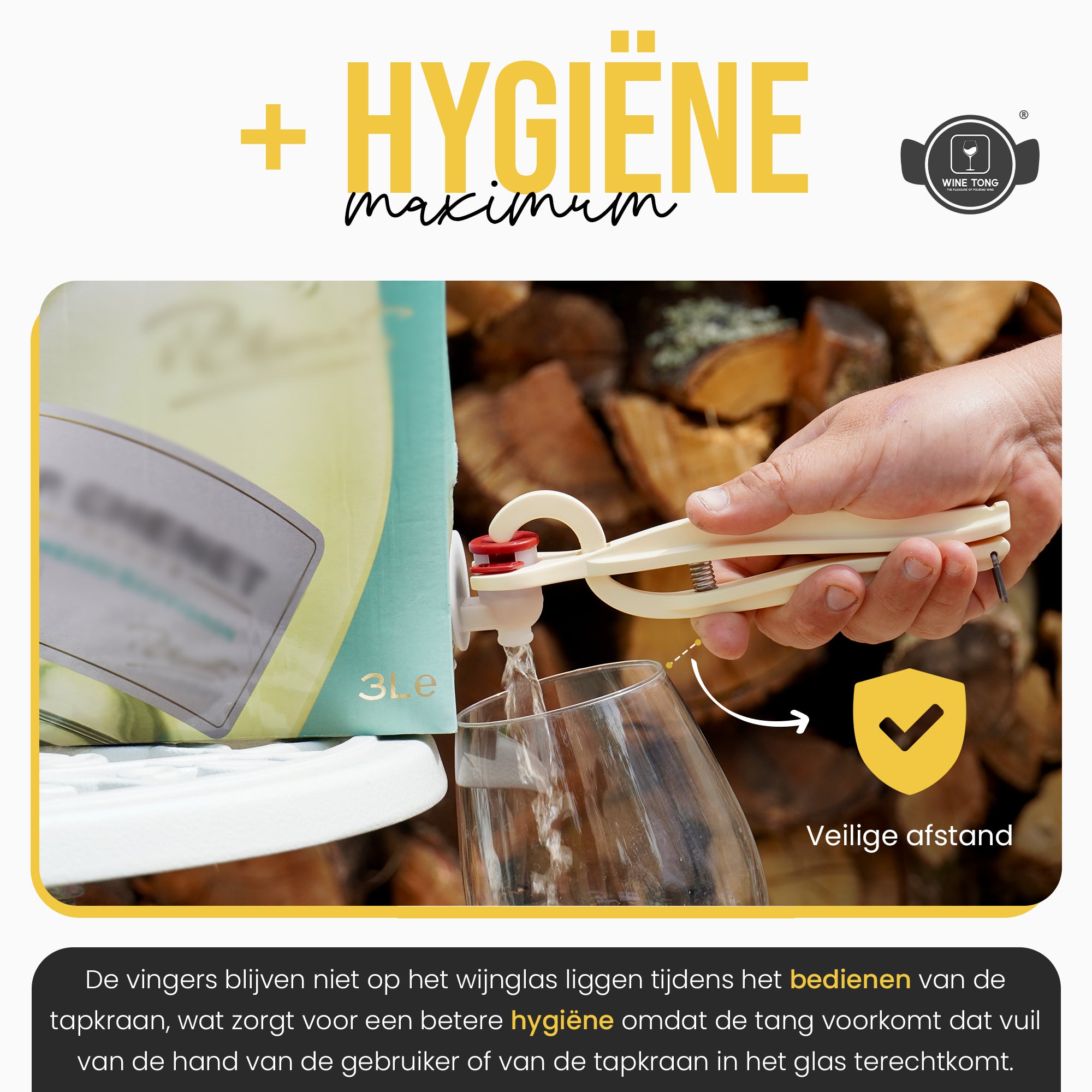 Wine Tong® ECO Burdeaux | Tong voor het schenken van wijn uit een Bag in Box-container
