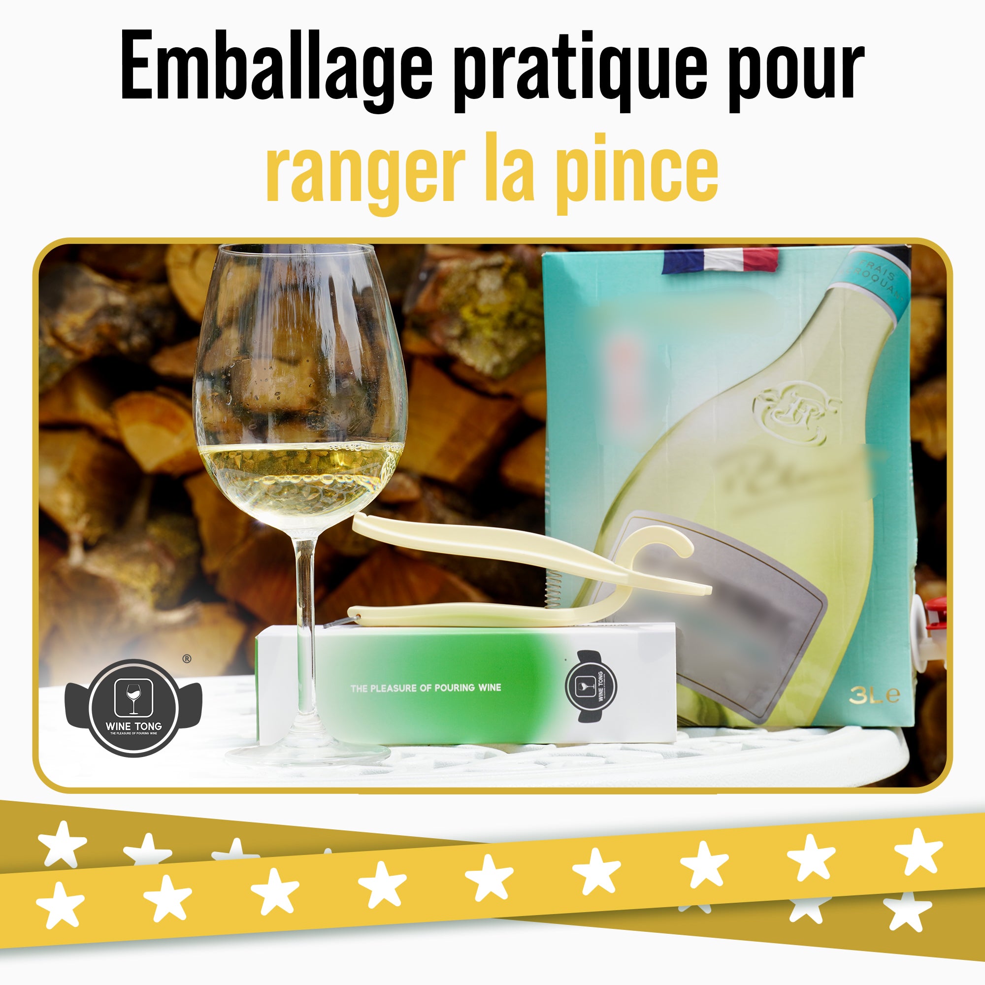 Wine Tong® ECO Burdeaux | Pinces pour servir le vin en Cubi de Vin ou en Bag in Box