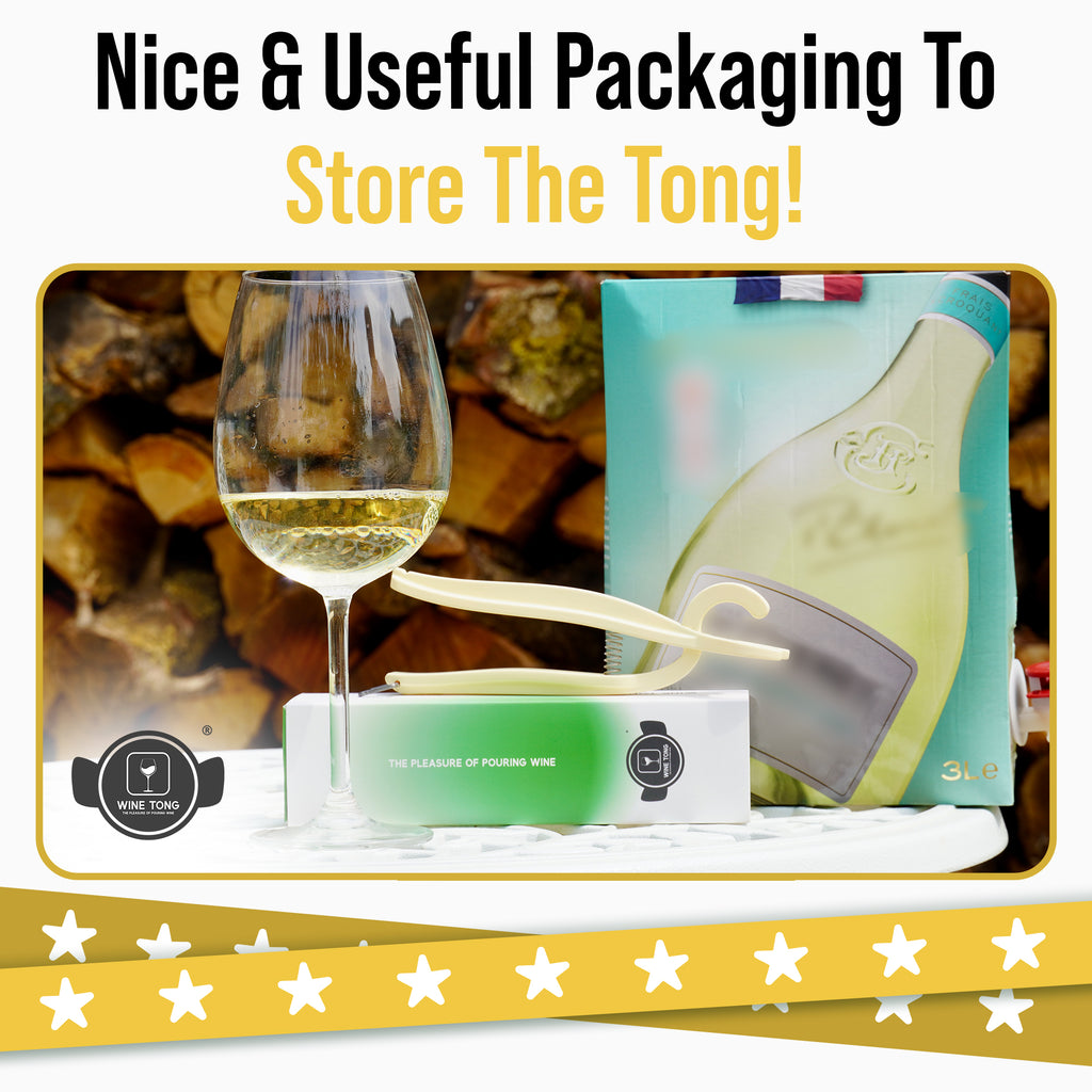 Wine Tong® ECO Ivory | Tong for Pouring Wine from Bag in Box Container