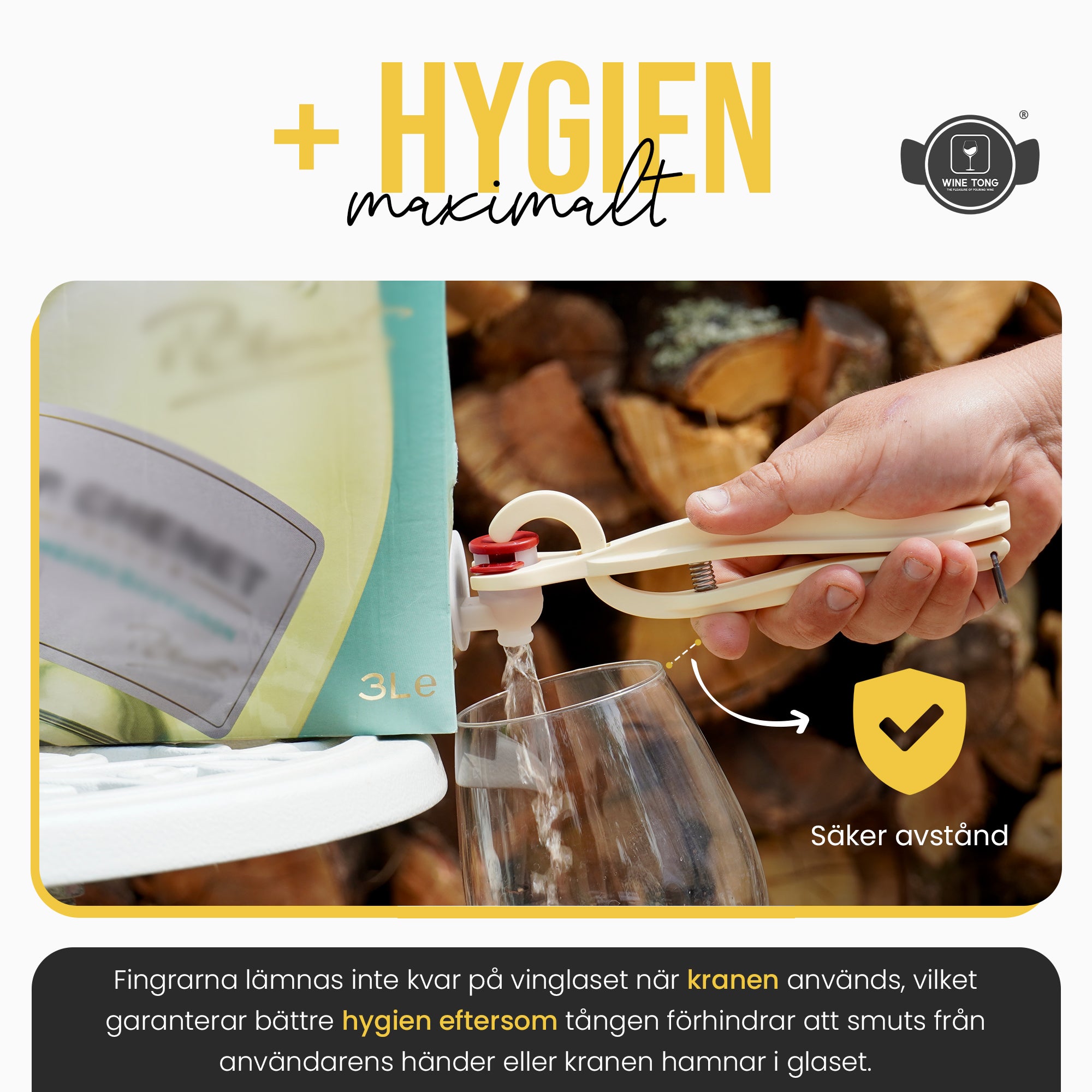 Wine Tong® ECO Burdeaux | Tång för att hälla vin från Bag in Box-behållare